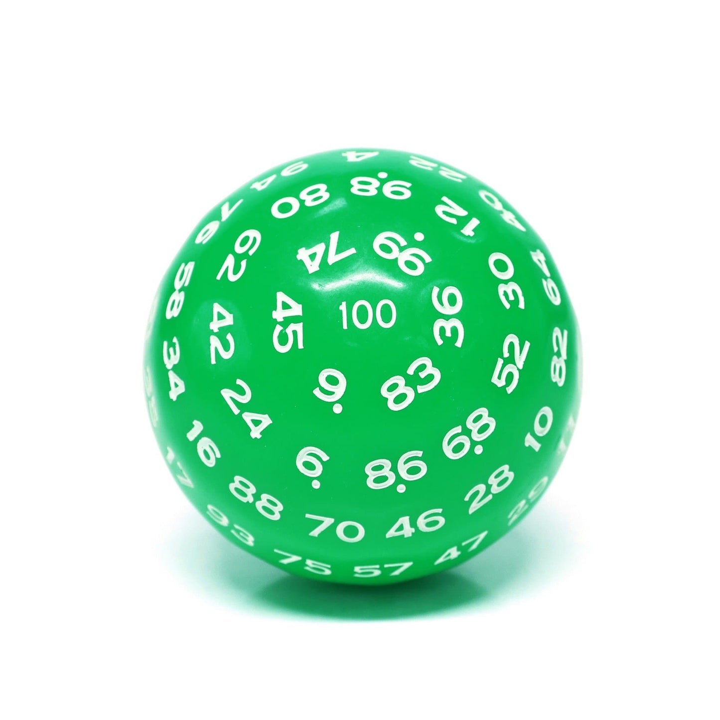 RPG Dice | d100 | Solid Green | White Ink