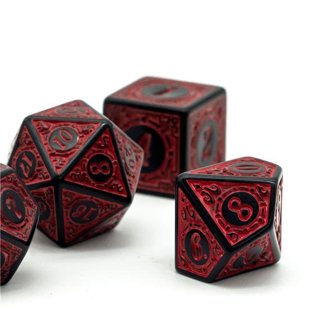 RPG Dice | "Red Alchemy" | Set of 7