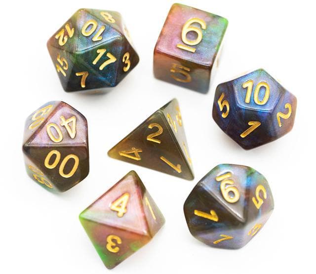 Polyhedral Dice Set | Acrylic | "Galaxy Guardians" | Set of 7 (D0076)