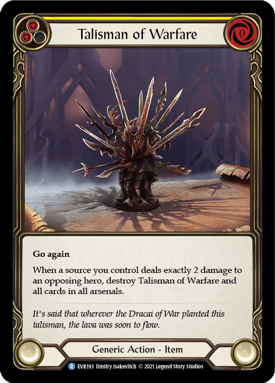Talisman of Warfare [EVR193] (Everfest)  1st Edition Cold Foil