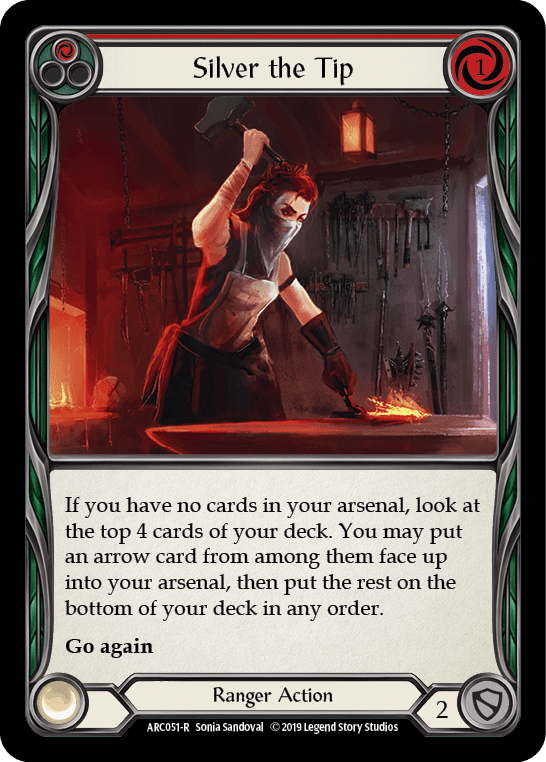 Silver the Tip (Red) [ARC051-R] (Arcane Rising)  1st Edition Normal