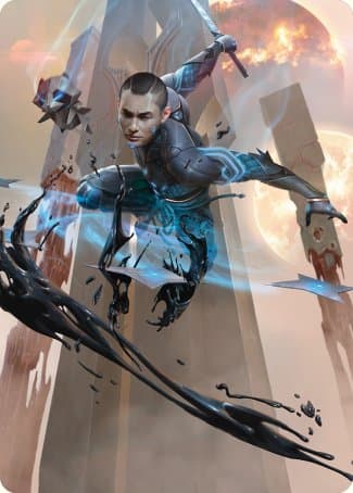 Kaito, Dancing Shadow Art Card [Phyrexia: All Will Be One Art Series]