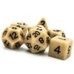 Polyhedral Dice Set | Resin | "Hefty Stone" (Double-Weight) | Set of 7 (D0055)