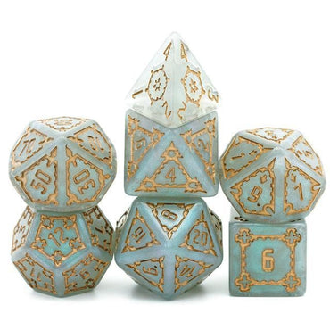 Large RPG Dice | "Chunky Castle" Grey | Set of 7