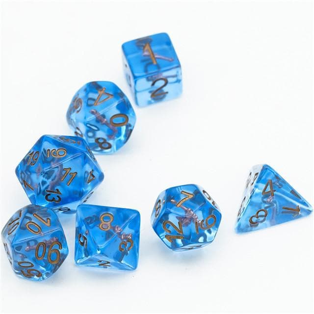 Polyhedral Dice Set | Acrylic | "Wizard's Wand" | Set of 7 (D0079)