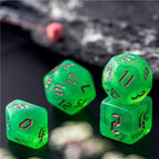 Polyhedral Dice Set | Acrylic | "Toxic Thorns" Magenta Ink | Set of 7 (D0185)