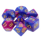 RPG Dice | Blend Purple Blue | Set of 7