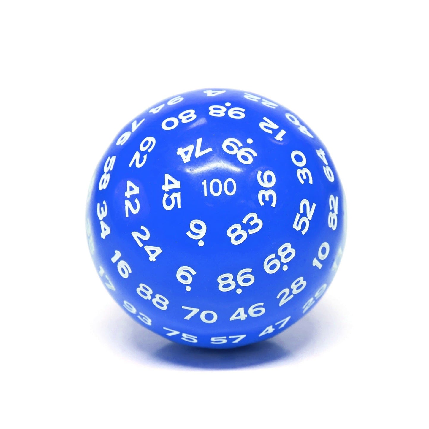 RPG Dice | d100 | Solid Blue | White Ink