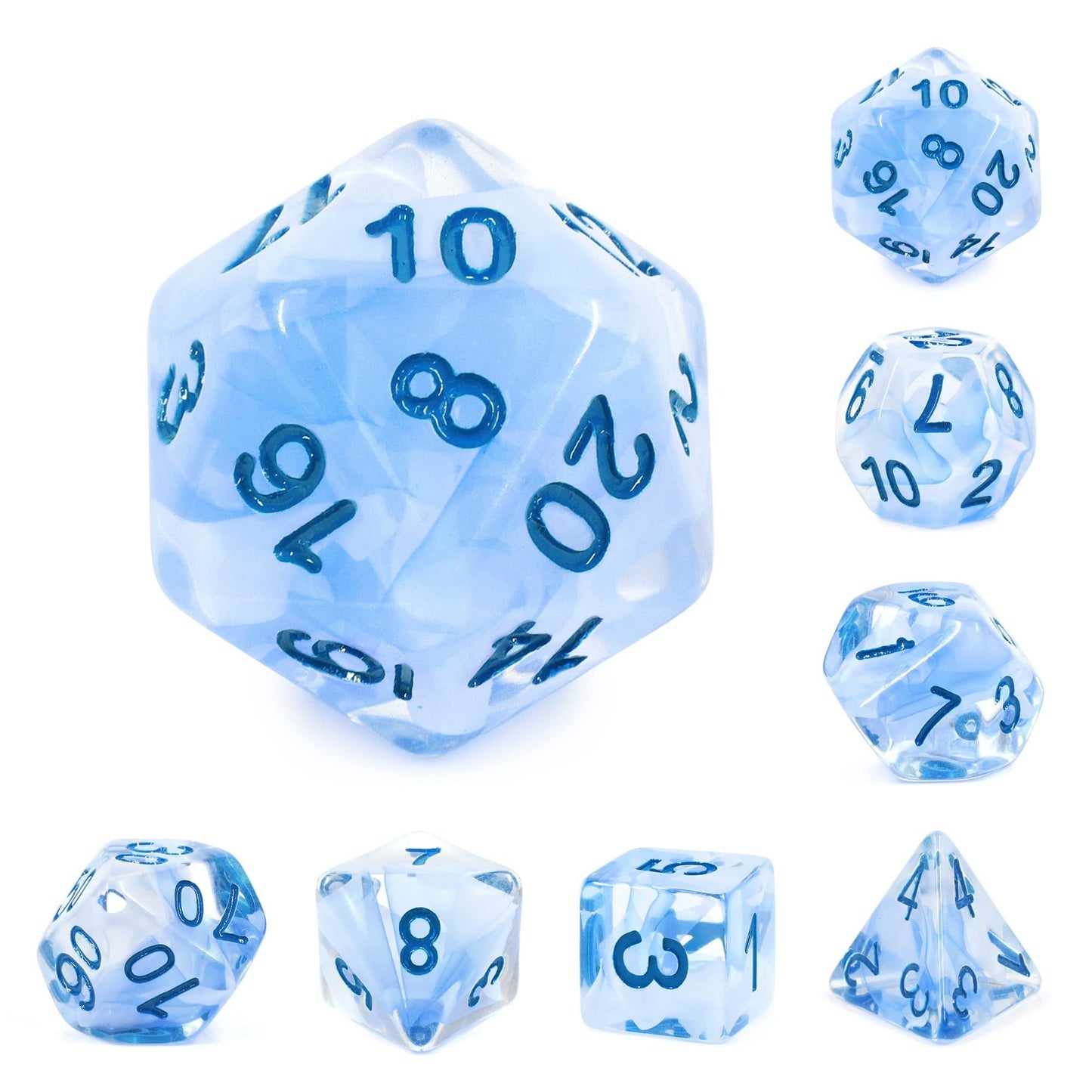 RPG Dice | "Sea Mist" | Set of 7