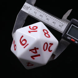 Colossal d20 (55mm) | White w/ Red Ink