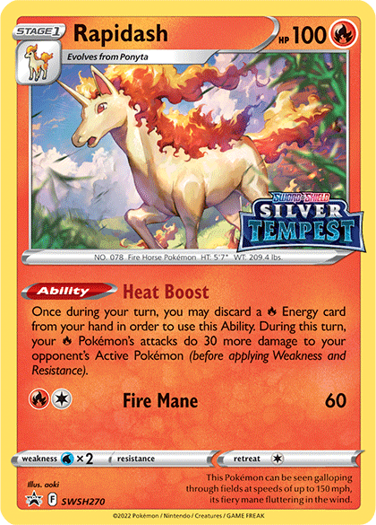Rapidash (Prerelease) SWSH270  - Holofoil SWSH Sword & Shield Promo Cards - Promo