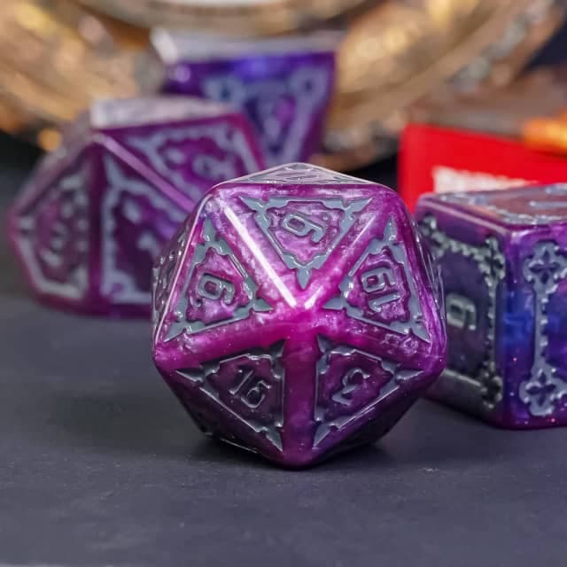 Large RPG Dice | "Chunky Castle" Arcane Realm | Set of 7