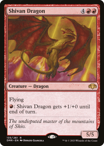 Shivan Dragon [Dominaria Remastered]
