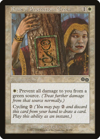 Rune of Protection: Green [Urza's Saga]