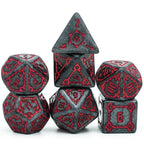 Large Polyhedral Dice Set | "Chunky Castle" Iron Keep | Set of 7 (D1011)