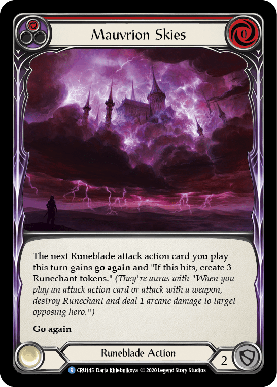 Mauvrion Skies (Red) [CRU145] (Crucible of War)  1st Edition Normal