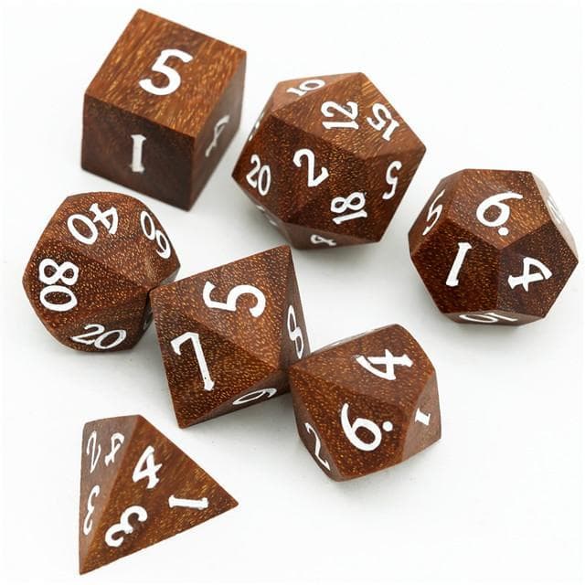 Wooden Dice | Venus Sandalwood | Set of 7