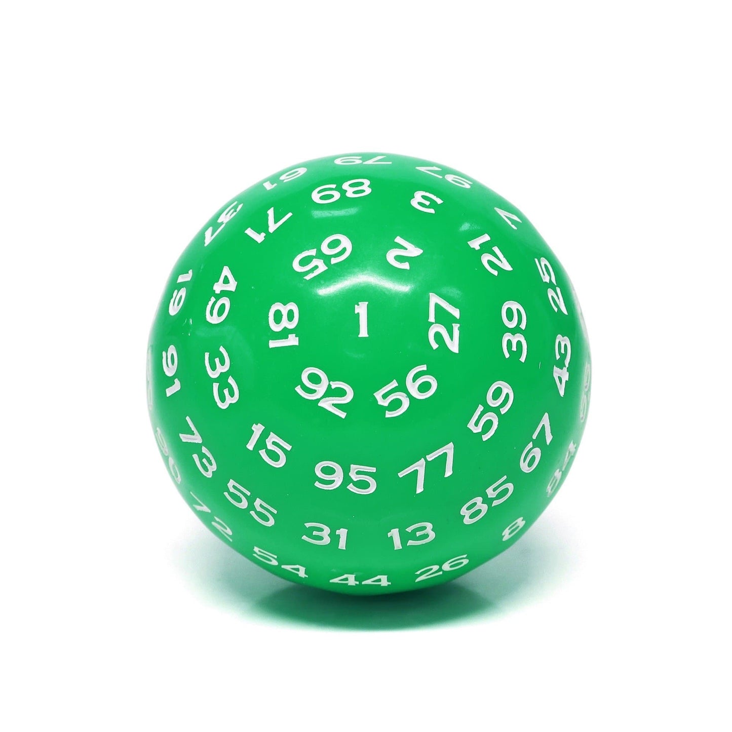 RPG Dice | d100 | Solid Green | White Ink