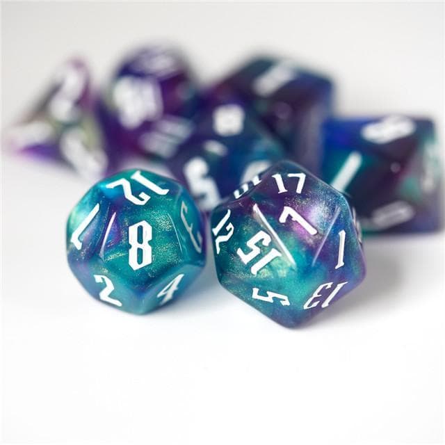 RPG Dice | "Neptune's Aura" | Set of 7