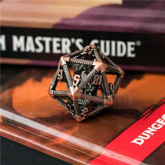 Metal Dice | Hollow "Flying Dragon" | Copper