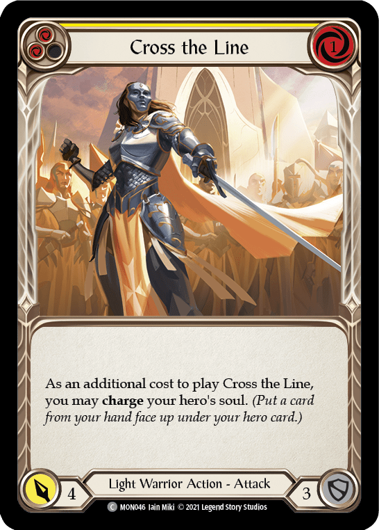 Cross the Line (Yellow) [MON046-RF] (Monarch)  1st Edition Rainbow Foil
