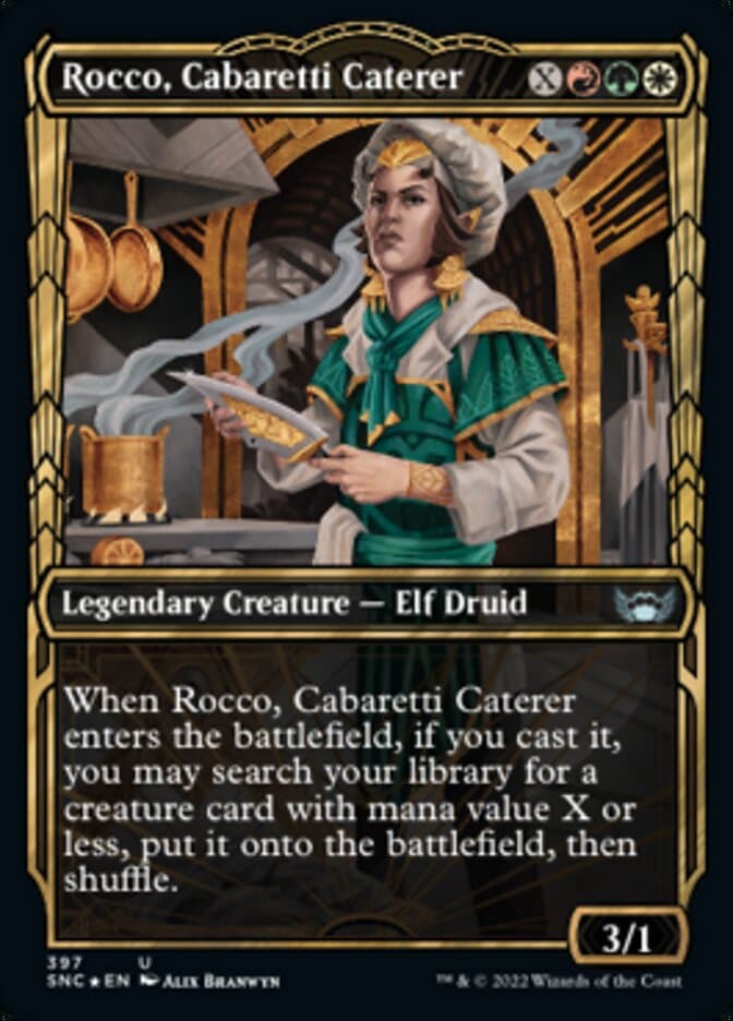 Rocco, Cabaretti Caterer (Showcase Golden Age Gilded Foil) [Streets of New Capenna]