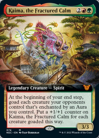 Kaima, the Fractured Calm (Extended Art) [Kamigawa: Neon Dynasty Commander]