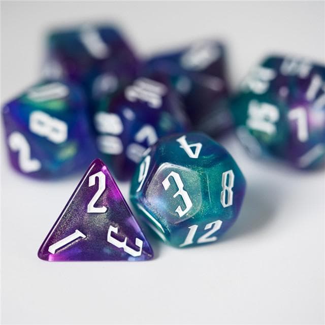 RPG Dice | "Neptune's Aura" | Set of 7