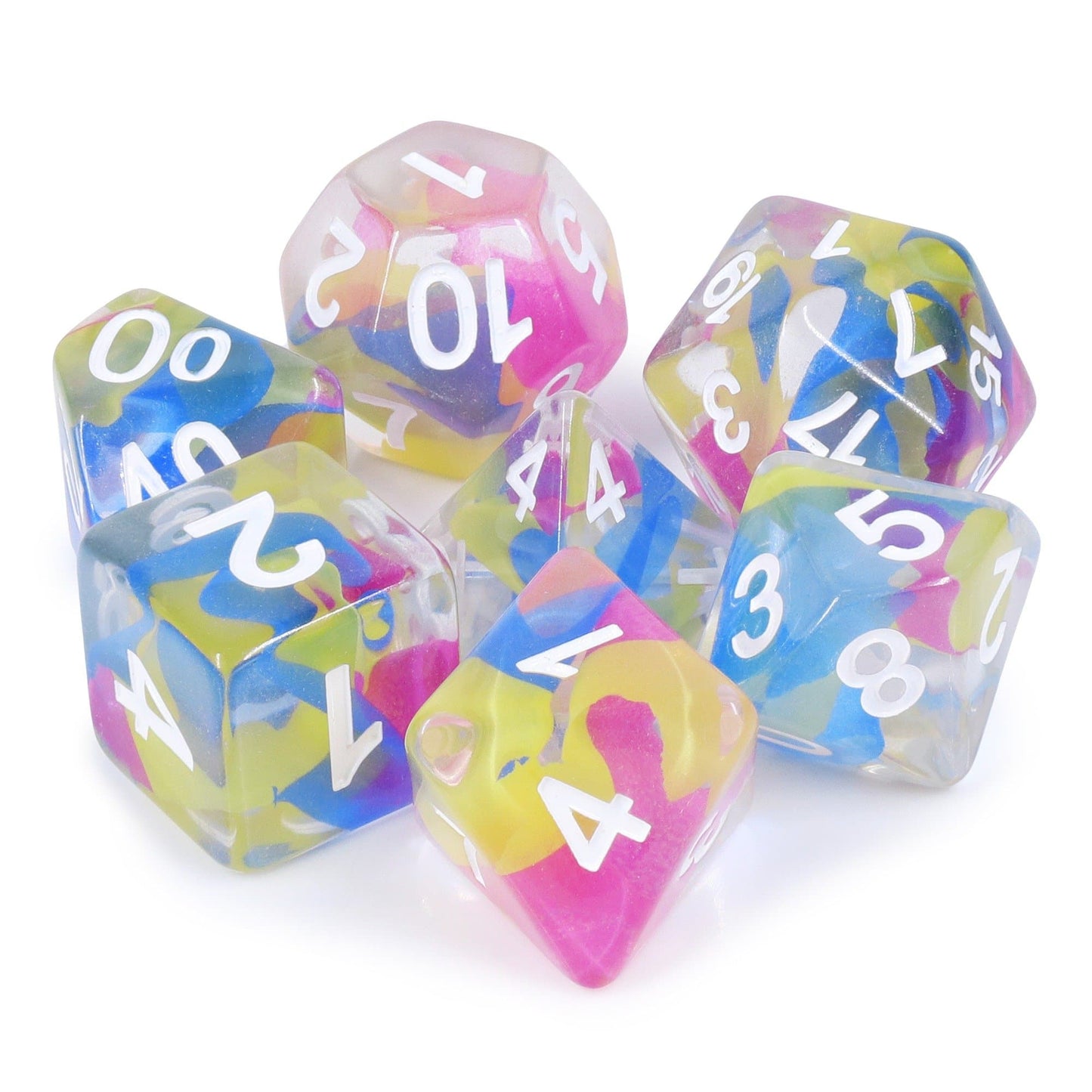 RPG Dice | "Dancing Ribbon" | Set of 7