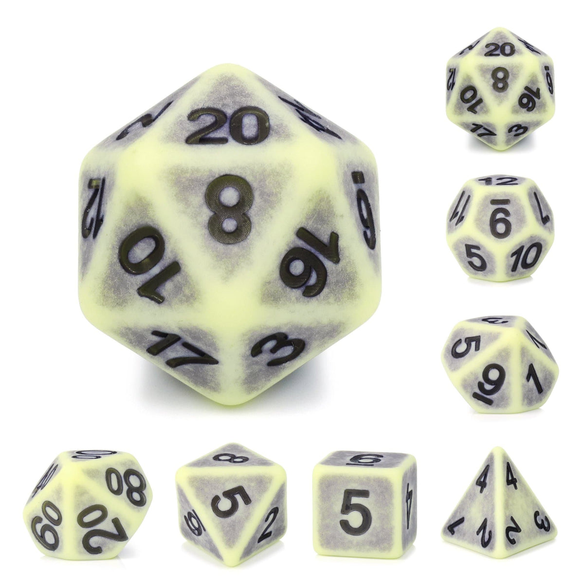 RPG Dice | "Synthwave Strata" | Set of 7