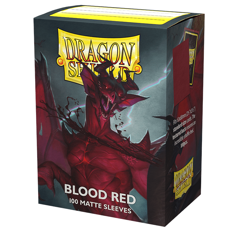 Dragon Shield | Standard Size Sleeves | 100ct | Blood Red (Matte)