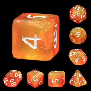 RPG Dice | "Walking on the Sun" (White Ink) | Set of 7