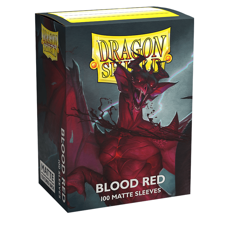 Dragon Shield | Standard Size Sleeves | 100ct | Blood Red (Matte)