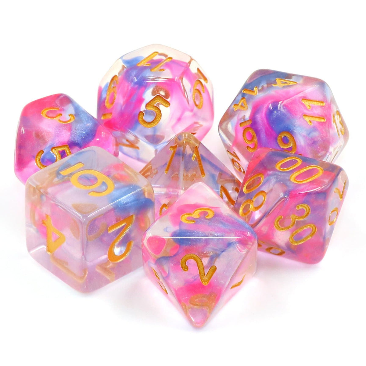 RPG Dice | "Dancing Phantoms" | Set of 7