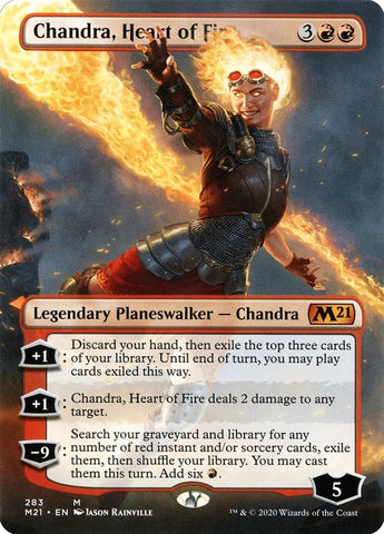 Chandra, Heart of Fire (Borderless) [Core Set 2021]