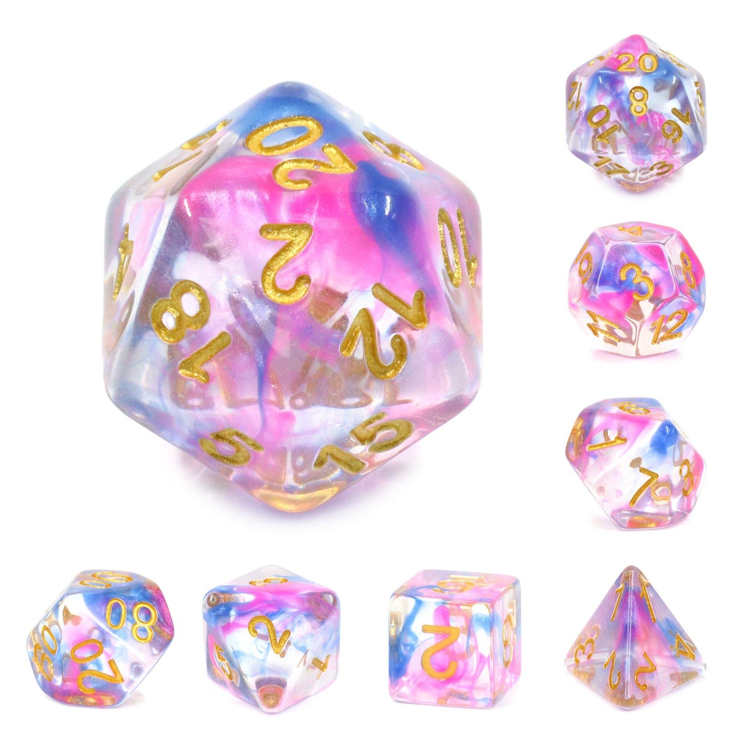 RPG Dice | "Dancing Phantoms" | Set of 7