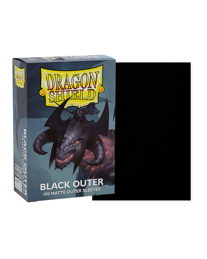 Dragon Shield | Outer Sleeves | 100ct | Black (Matte)