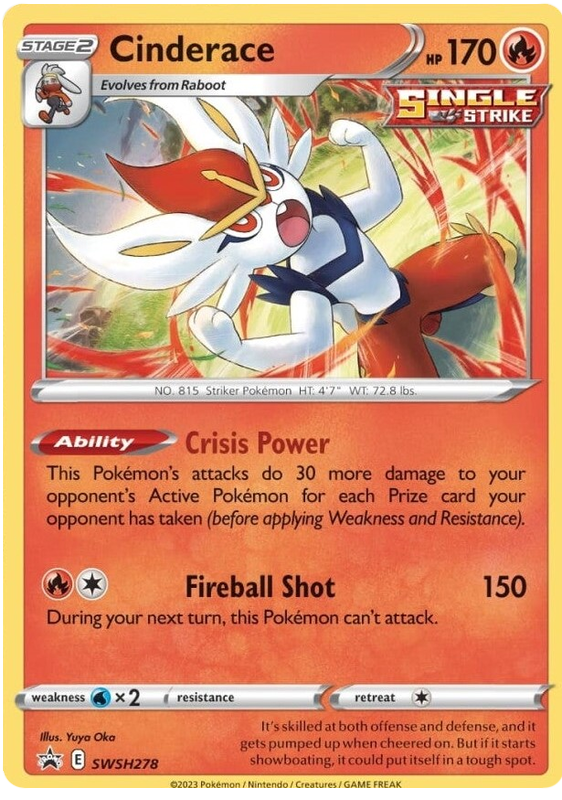 Cinderace SWSH278/307 - SWSH Sword & Shield Promo Cards Holofoil