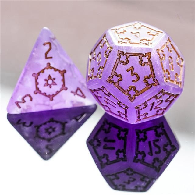Large RPG Dice | "Chunky Castle" Purple | Set of 7