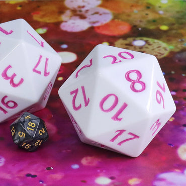 Colossal d20 (55mm) | White w/ Lilac Ink