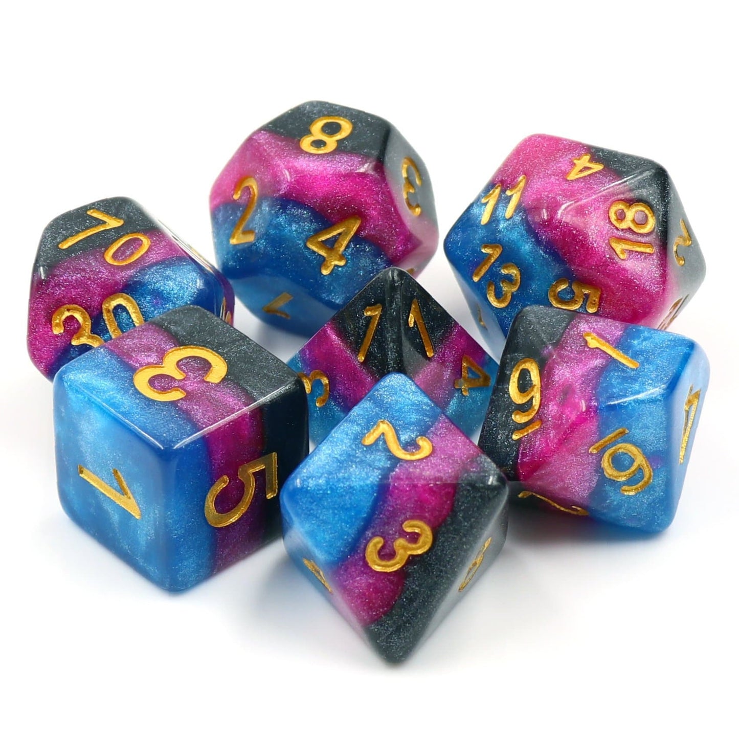 RPG Dice | "Toxic Layers" | Set of 7