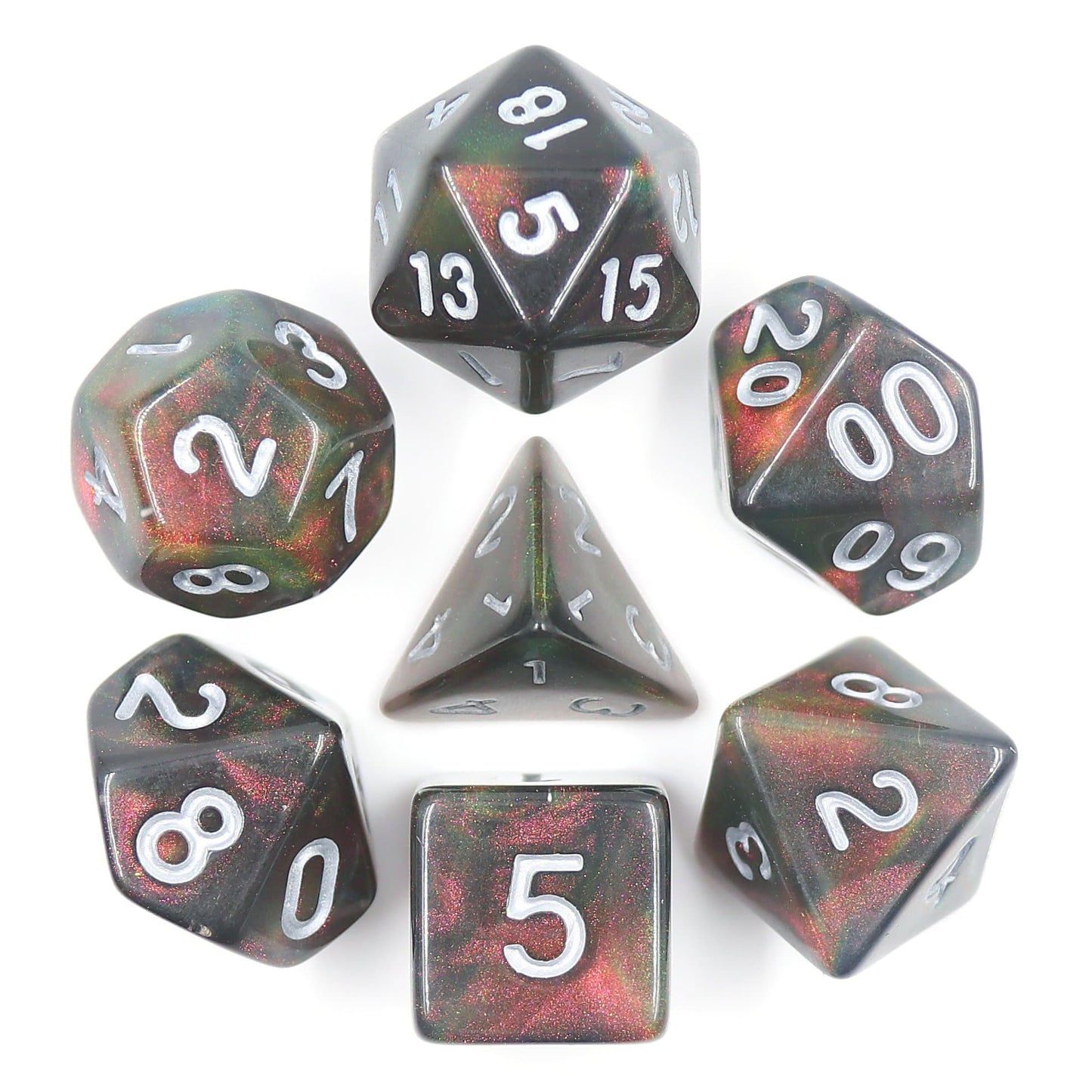 RPG Dice | "Nether Realm" | Set of 7