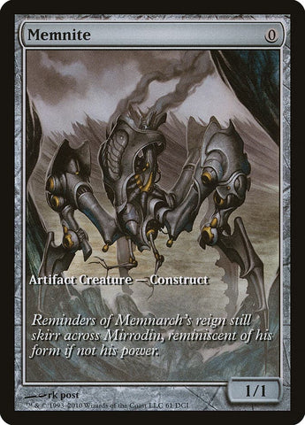 Memnite (Game Day) (Extended Art) [Scars of Mirrodin Promos]