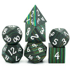 Wooden Dice | Green Forest | Set of 7