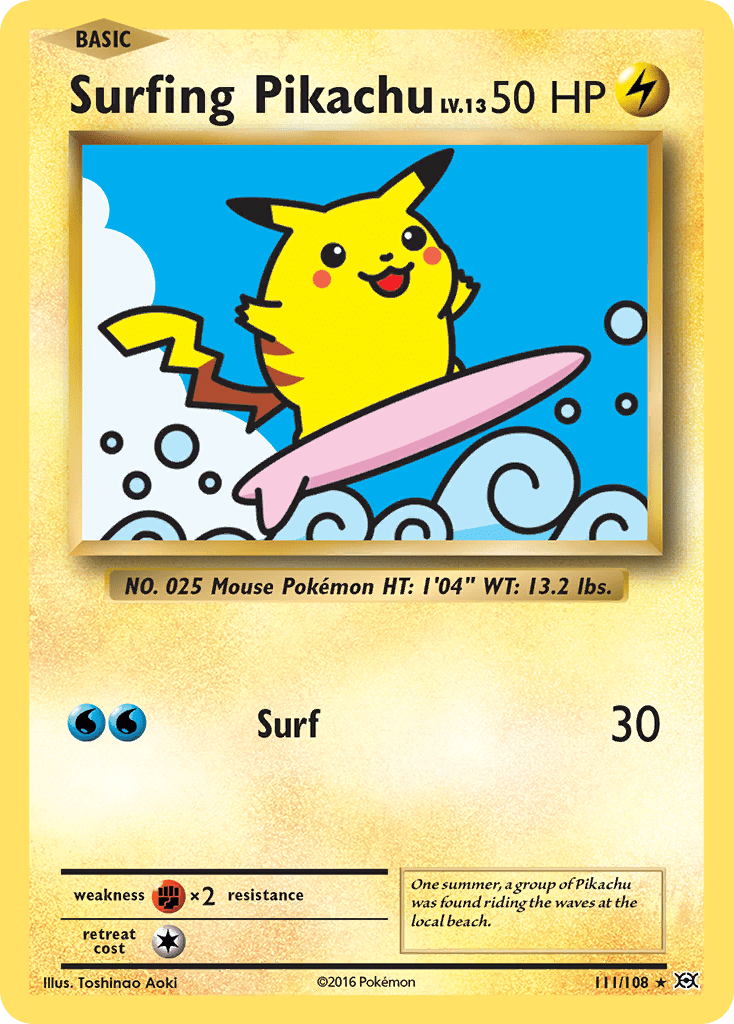 Surfing Pikachu (111/108) [XY: Evolutions]