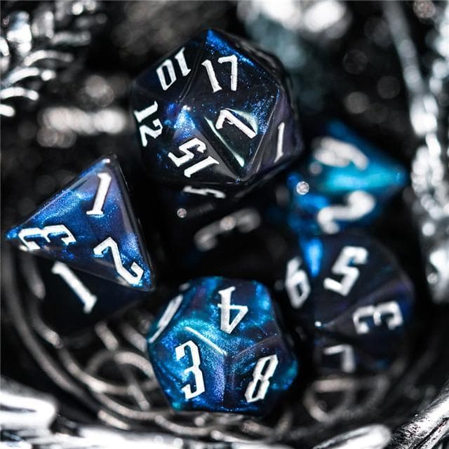 RPG Dice | "Deep Luminescence" | Set of 7