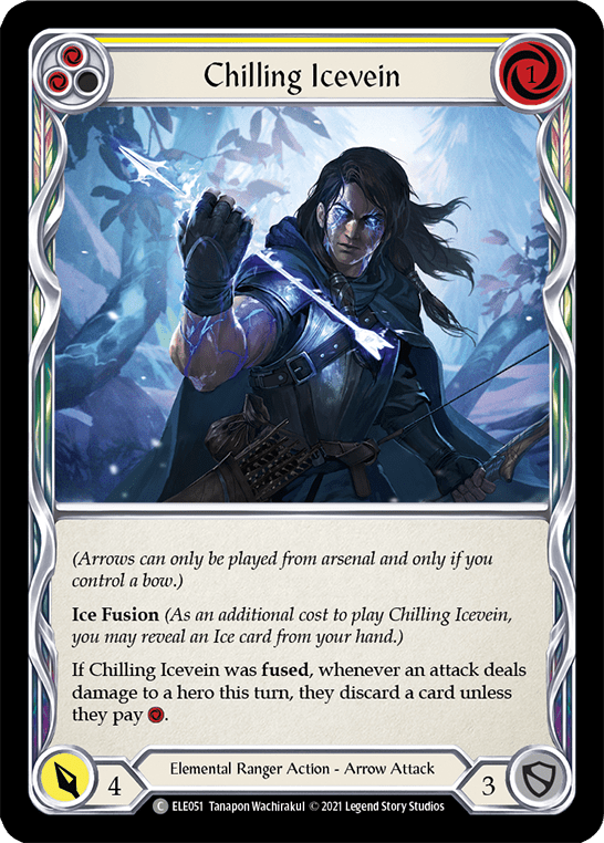 Chilling Icevein (Yellow) [ELE051] (Tales of Aria)  1st Edition Normal
