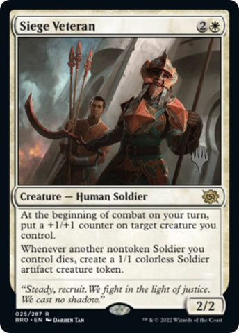 Siege Veteran (Promo Pack) [The Brothers' War Promos]