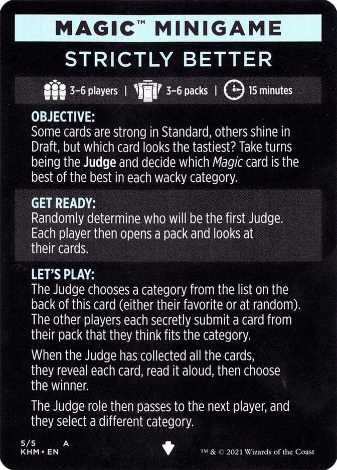 Strictly Better (Magic Minigame) [Kaldheim Minigame]