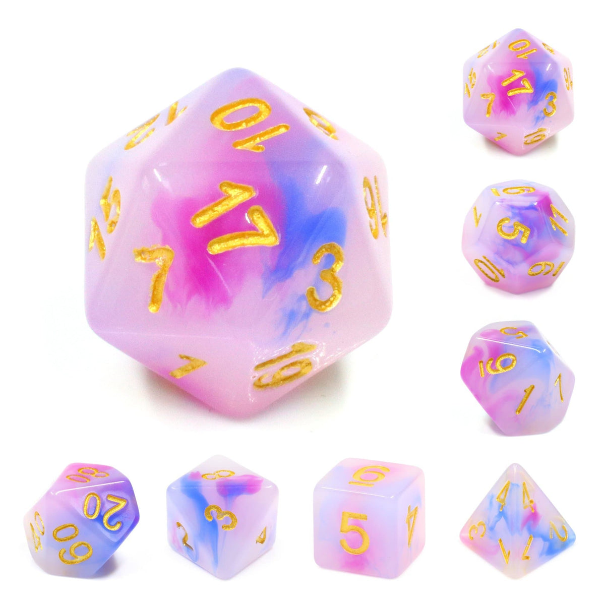 RPG Dice | "Sorcerous Jade" | Set of 7